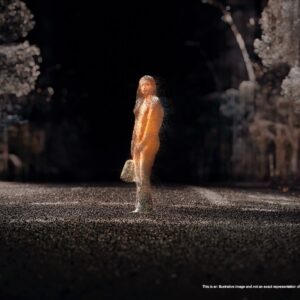 A 3D point cloud of a pedestrian