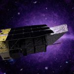 Image of a space-based telescope covered with solar panels.
